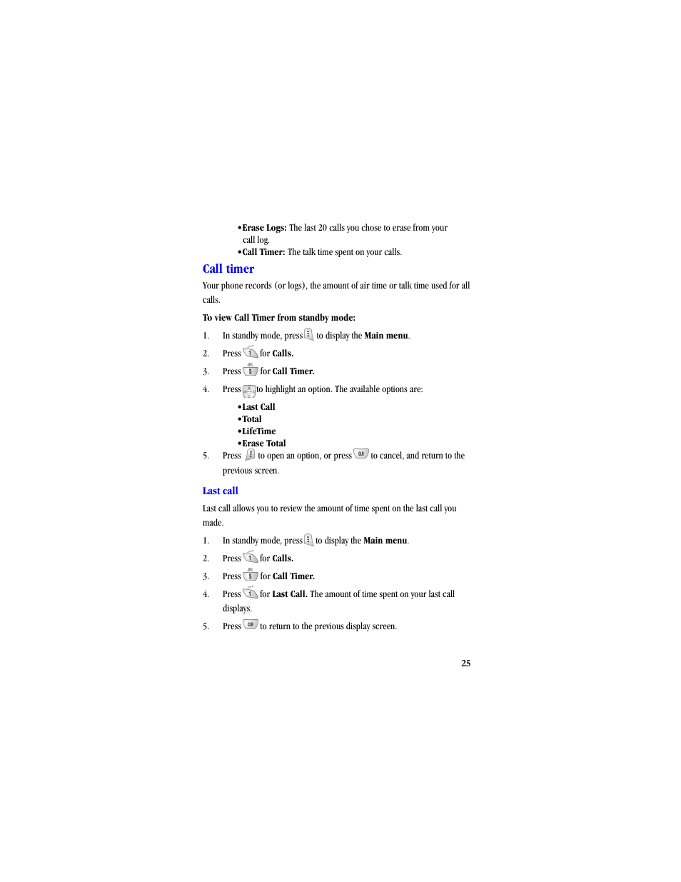 Call timer | Samsung SCH-A530ZSVXAR User Manual | Page 37 / 134