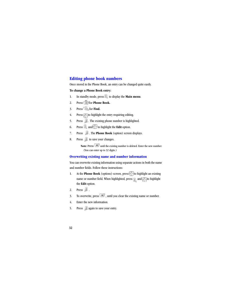 Editing phone book numbers | Samsung SCH-A530ZSVXAR User Manual | Page 44 / 134