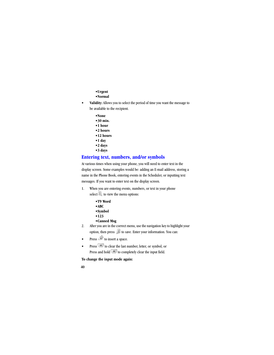 Entering text, numbers, and/or symbols | Samsung SCH-A530ZSVXAR User Manual | Page 52 / 134