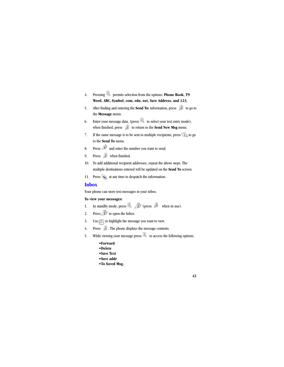 Inbox | Samsung SCH-A530ZSVXAR User Manual | Page 55 / 134