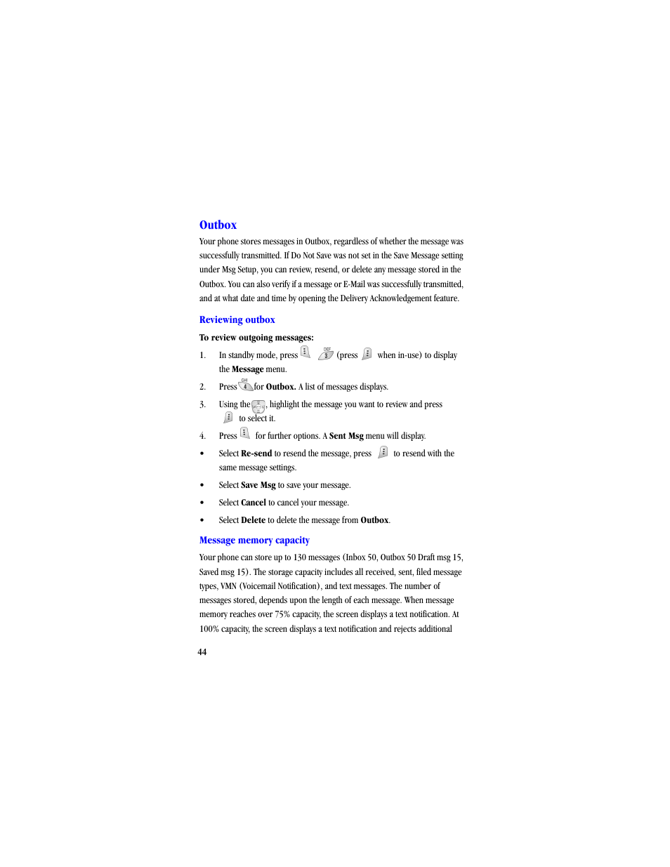 Outbox | Samsung SCH-A530ZSVXAR User Manual | Page 56 / 134
