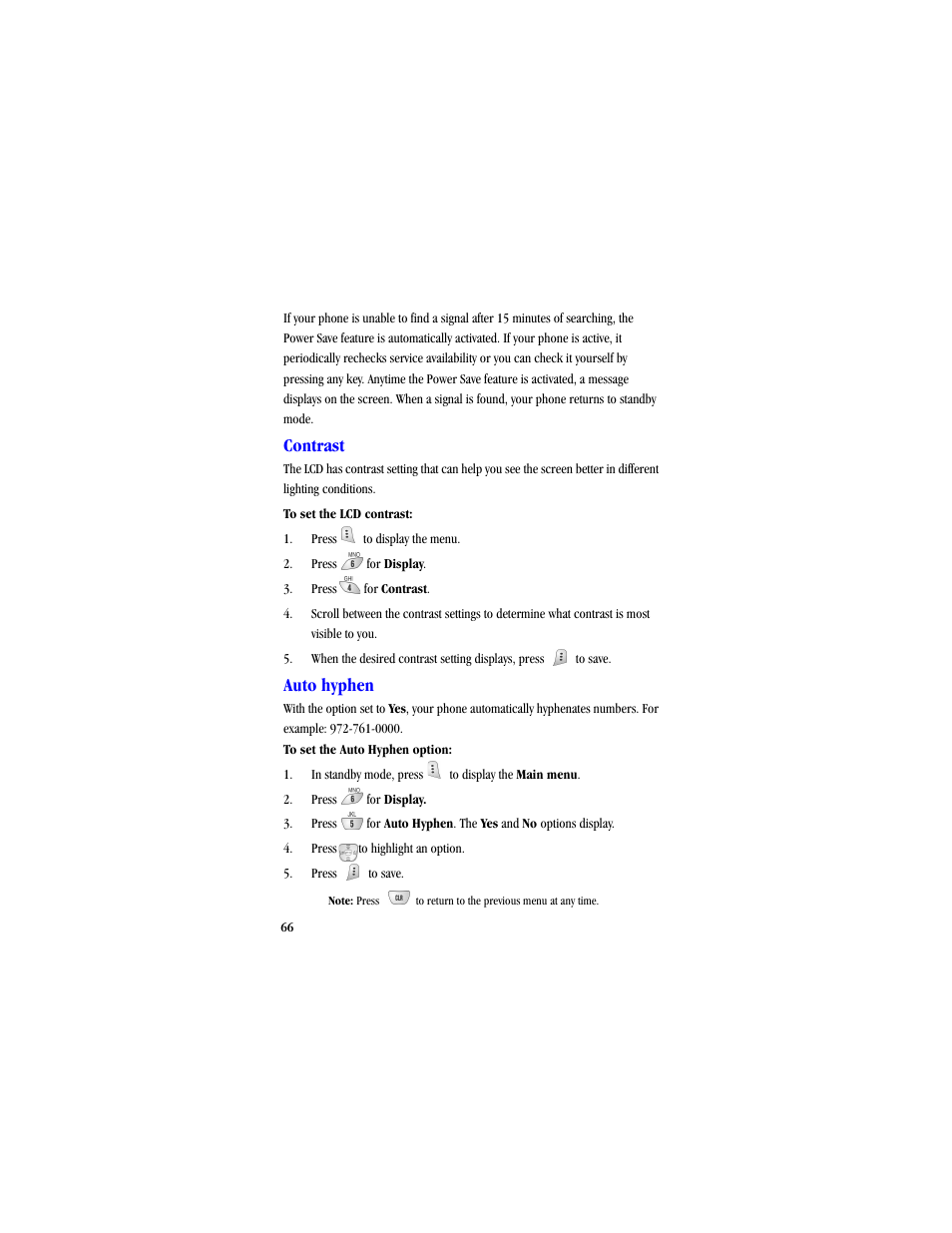 Contrast, Auto hyphen | Samsung SCH-A530ZSVXAR User Manual | Page 78 / 134