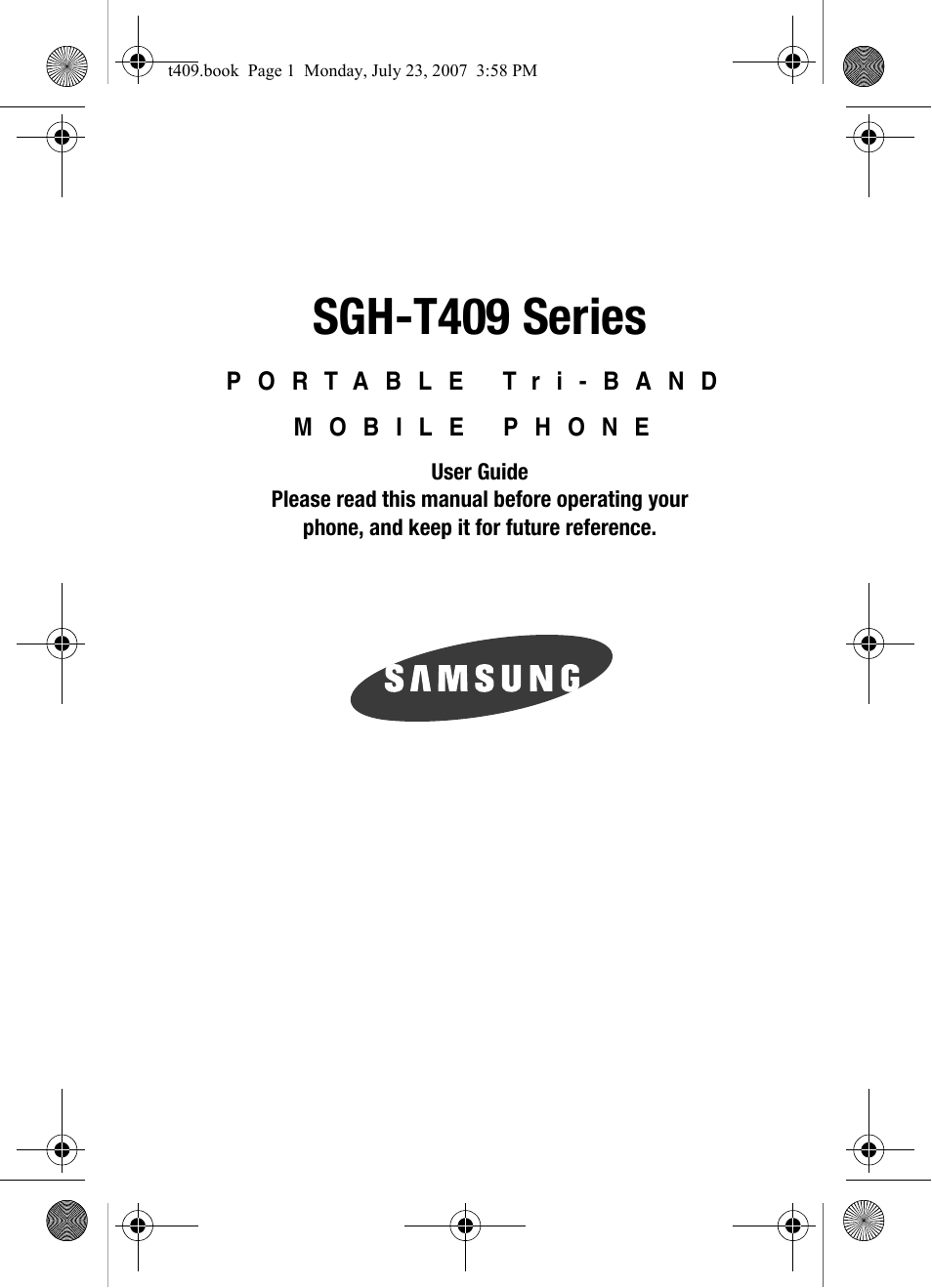 Samsung SGH-T409MBATMB User Manual | 162 pages