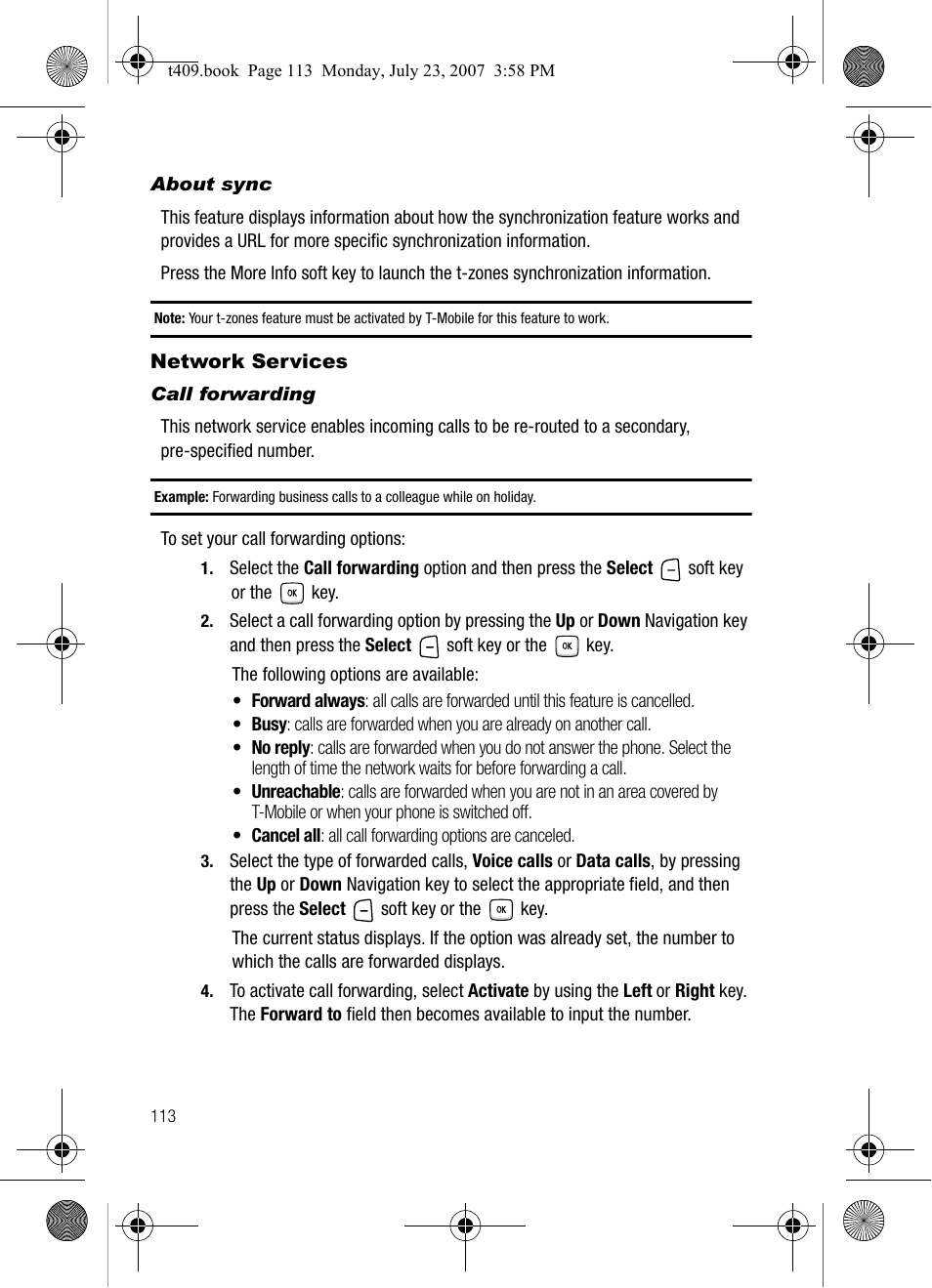 Network services | Samsung SGH-T409MBATMB User Manual | Page 116 / 162