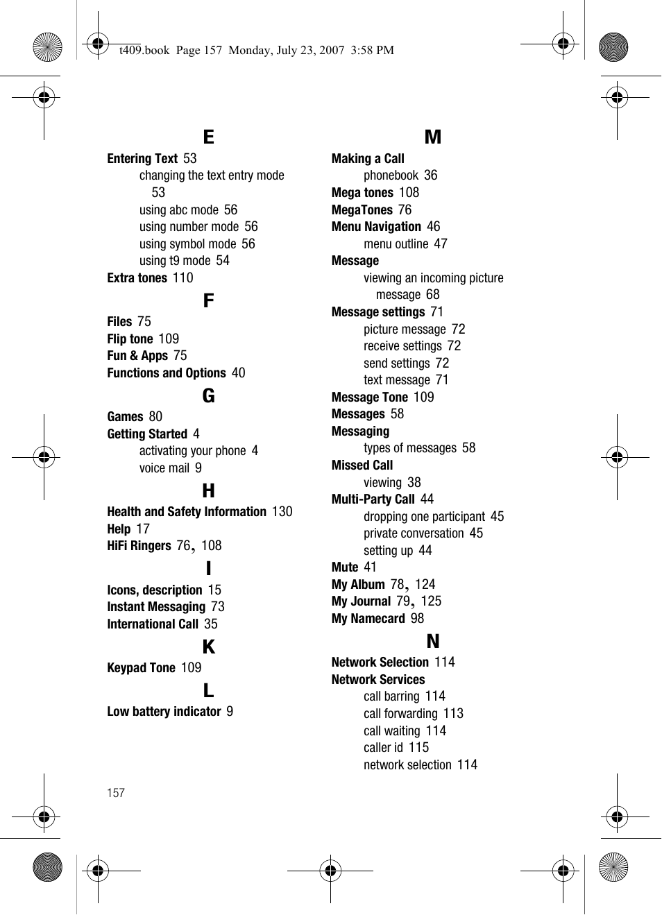 Samsung SGH-T409MBATMB User Manual | Page 160 / 162