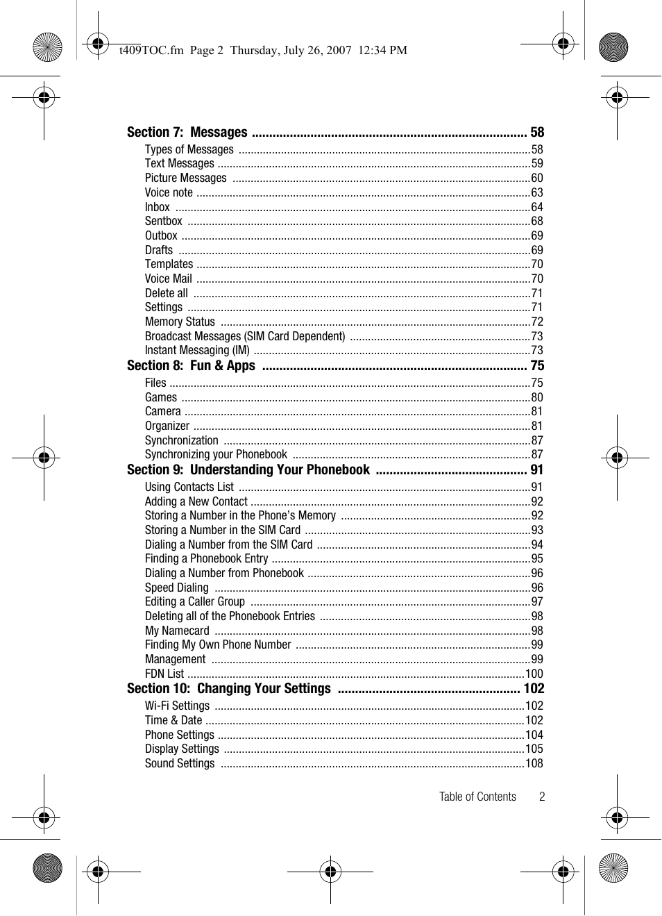 Samsung SGH-T409MBATMB User Manual | Page 5 / 162
