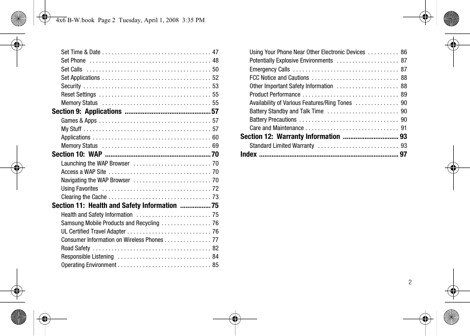 Samsung SGH-A227HAAATT User Manual | Page 5 / 102