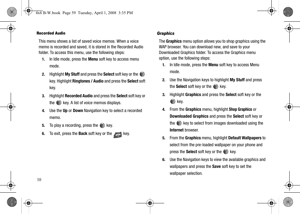 Graphics | Samsung SGH-A227HAAATT User Manual | Page 62 / 102