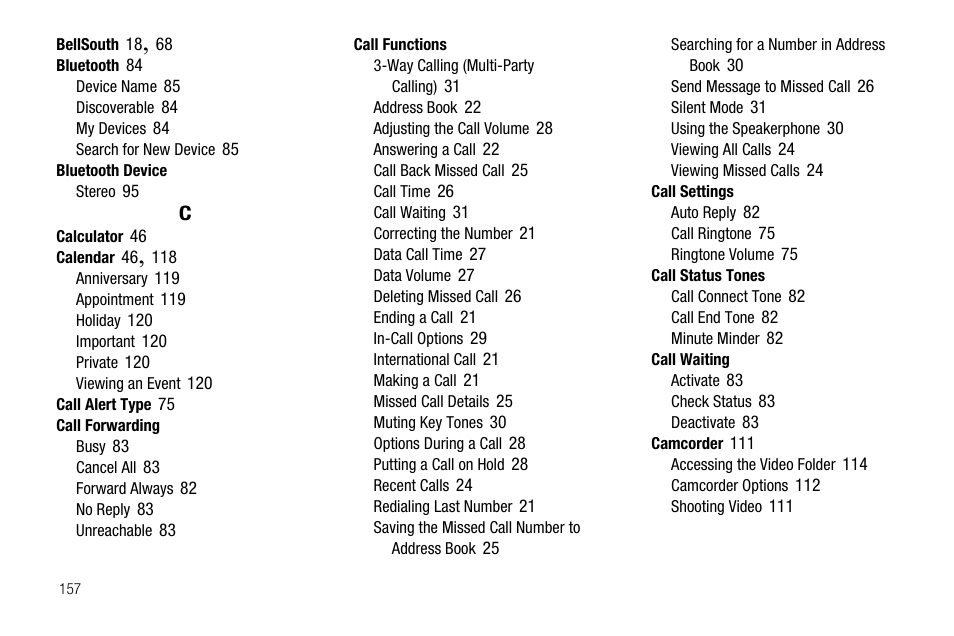 Samsung SGH-A637CWAATT User Manual | Page 160 / 166