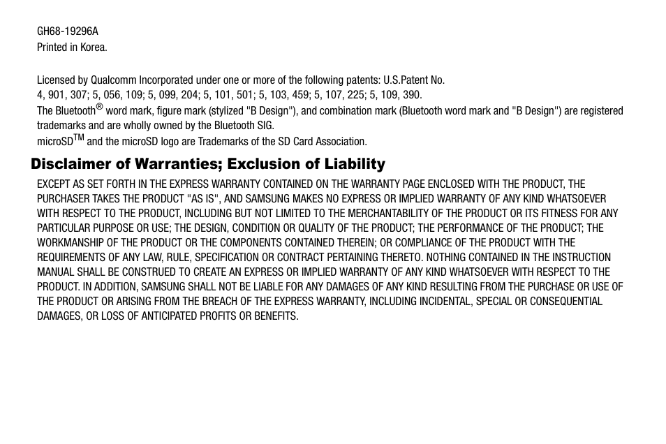 Disclaimer of warranties; exclusion of liability | Samsung SGH-A637CWAATT User Manual | Page 3 / 166