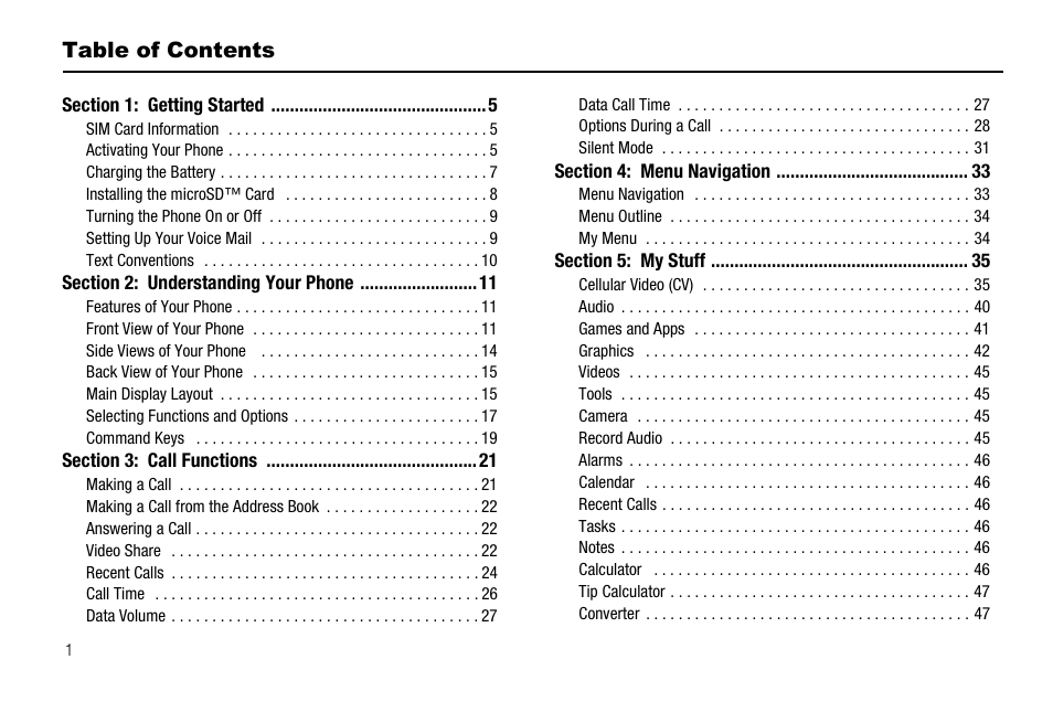 Samsung SGH-A637CWAATT User Manual | Page 4 / 166