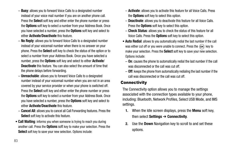 Connectivity | Samsung SGH-A637CWAATT User Manual | Page 86 / 166