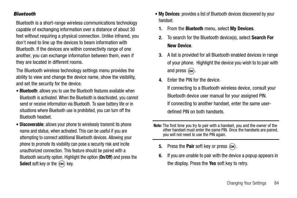 Bluetooth | Samsung SGH-A637CWAATT User Manual | Page 87 / 166