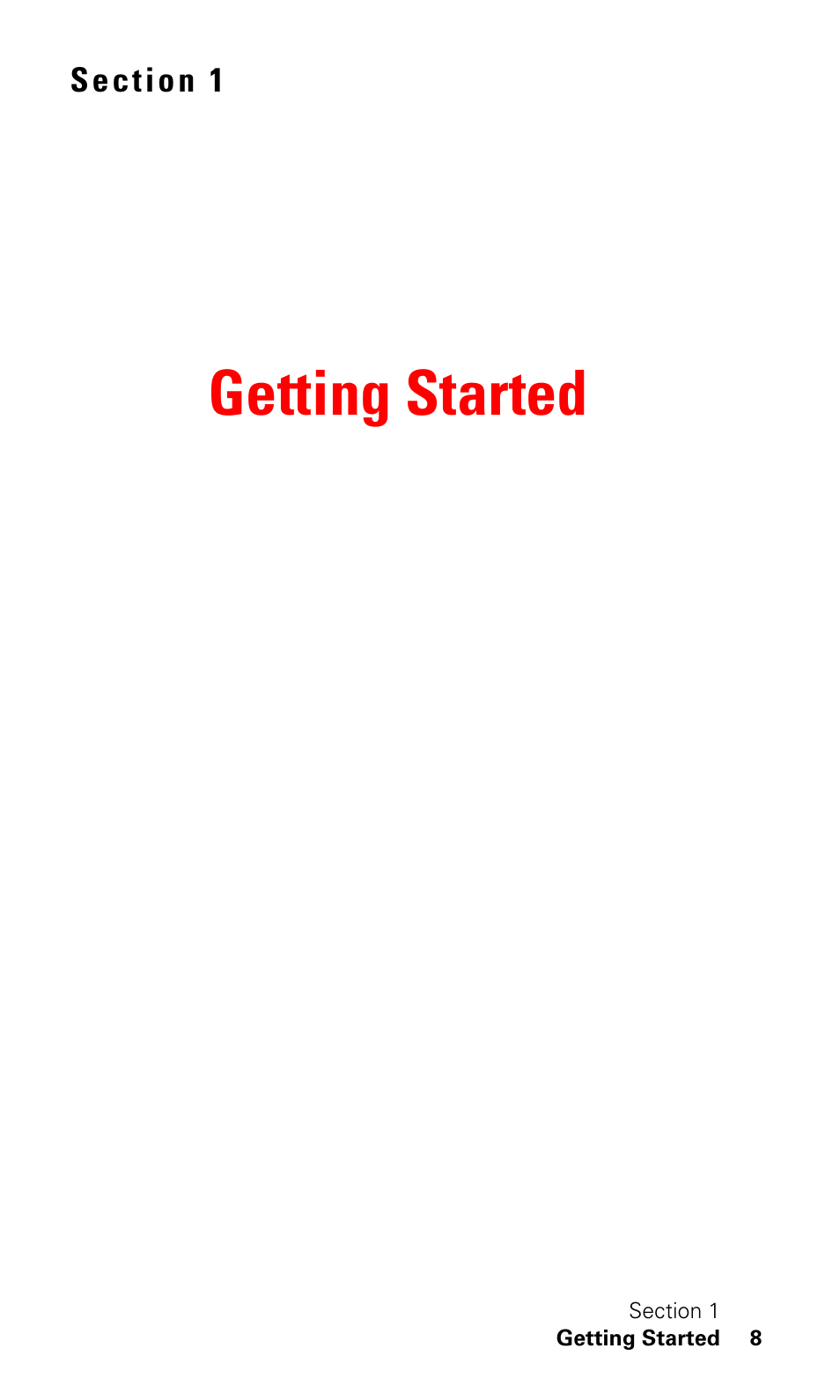 Getting started, Section 1: getting started | Samsung SPH-I500SS-XAR User Manual | Page 11 / 218