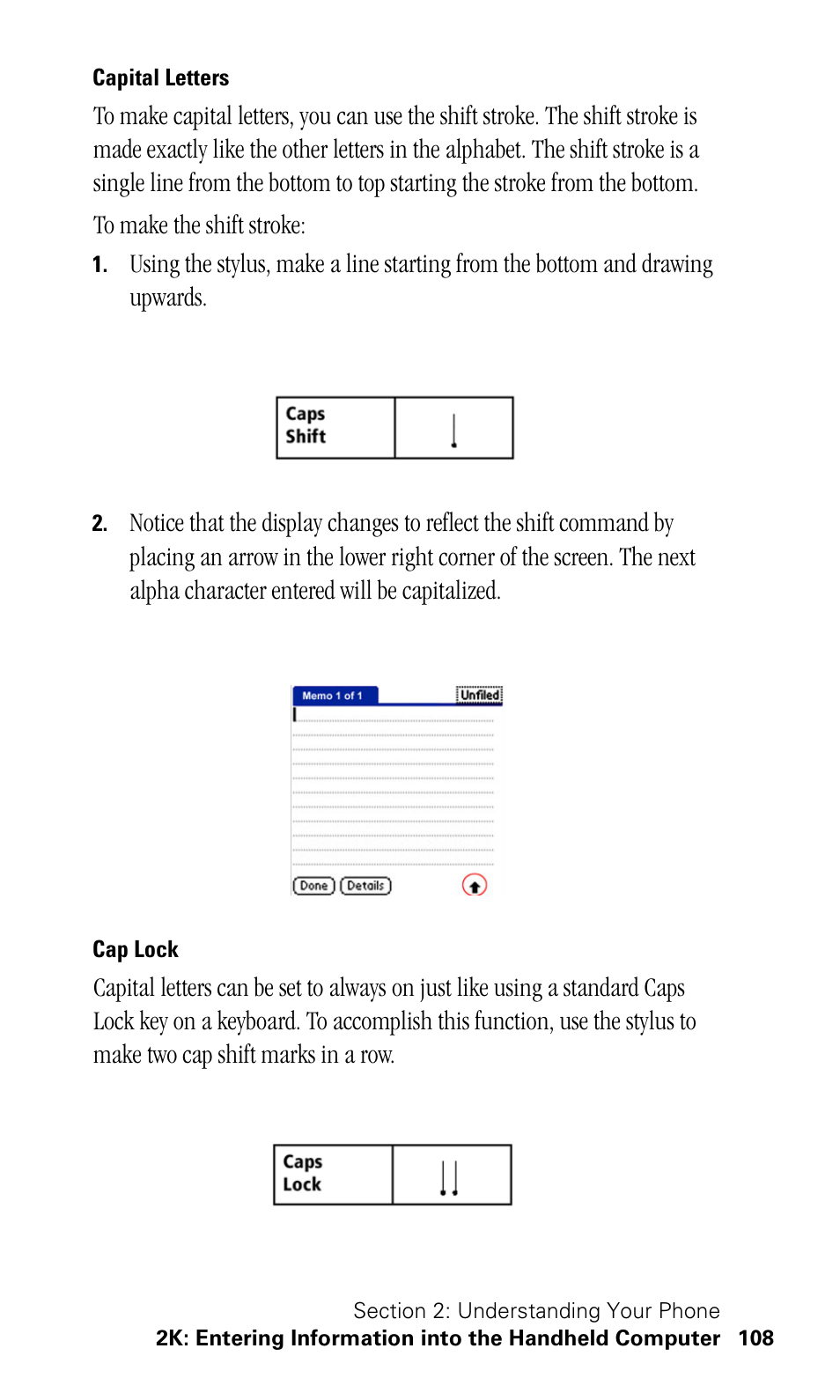 Capital letters, Cap lock | Samsung SPH-I500SS-XAR User Manual | Page 111 / 218