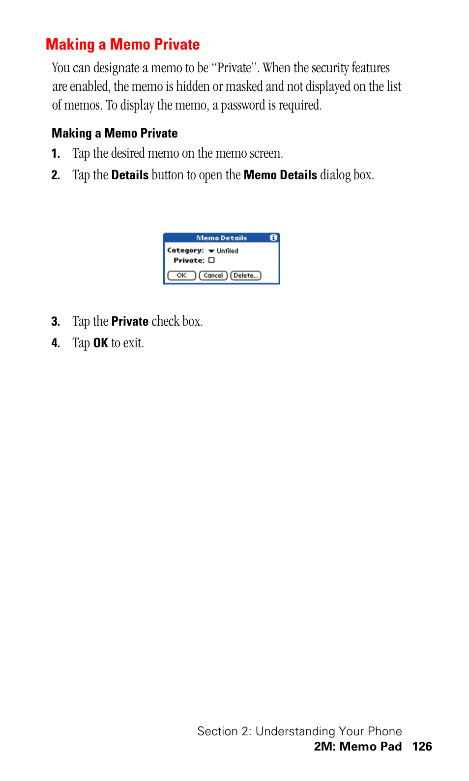 Making a memo private | Samsung SPH-I500SS-XAR User Manual | Page 129 / 218