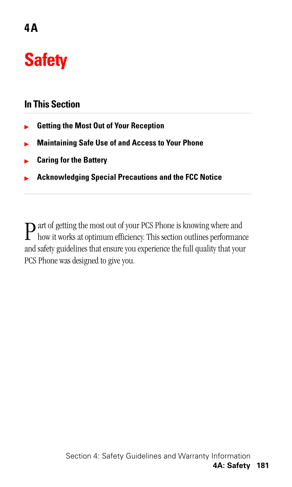Safety | Samsung SPH-I500SS-XAR User Manual | Page 184 / 218