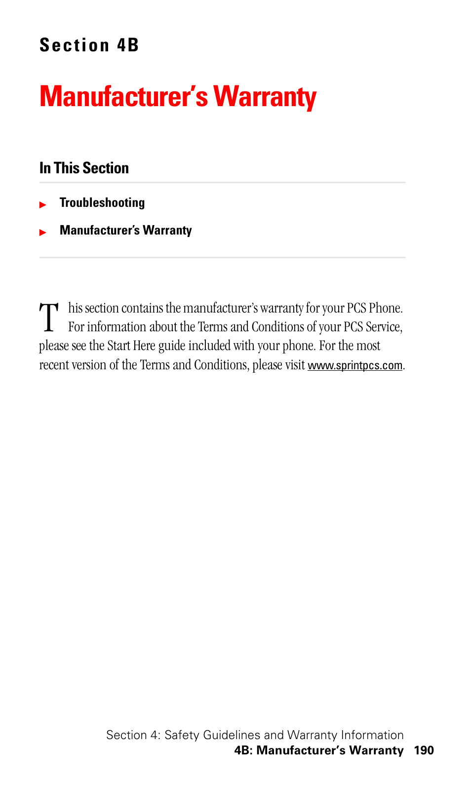Manufacturer’s warranty | Samsung SPH-I500SS-XAR User Manual | Page 193 / 218