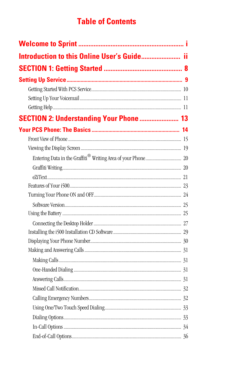 Samsung SPH-I500SS-XAR User Manual | Page 4 / 218