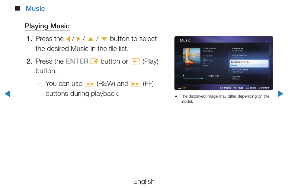 Music 192 | Samsung PN51D490A1DXZA User Manual | Page 192 / 223