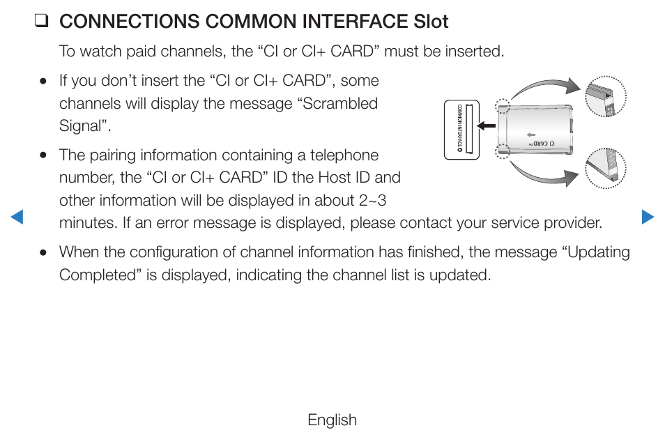 Connections common, Interface slot, Connections common interface slot | Samsung PN51D490A1DXZA User Manual | Page 217 / 223