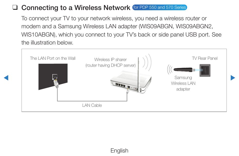 Connecting to a wireless network | Samsung PN51D490A1DXZA User Manual | Page 88 / 223