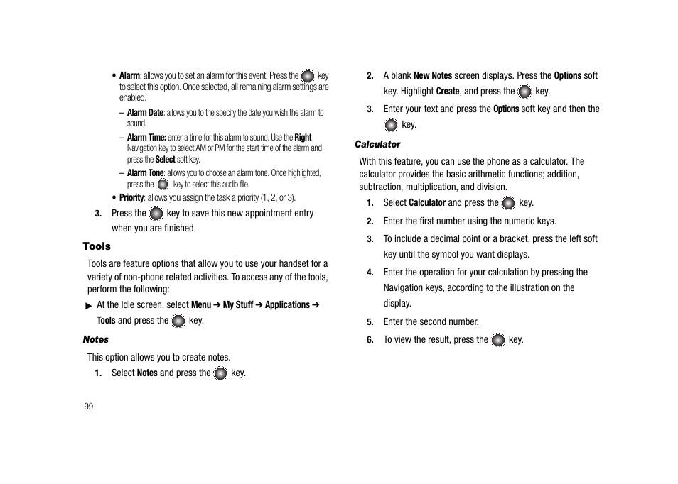 Tools | Samsung SGH-A827DKAATT User Manual | Page 102 / 164