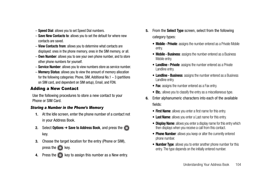 Adding a new contact | Samsung SGH-A827DKAATT User Manual | Page 107 / 164