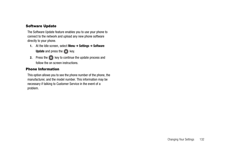 Software update phone information | Samsung SGH-A827DKAATT User Manual | Page 135 / 164