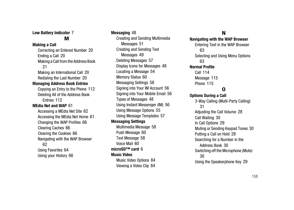 Samsung SGH-A827DKAATT User Manual | Page 161 / 164