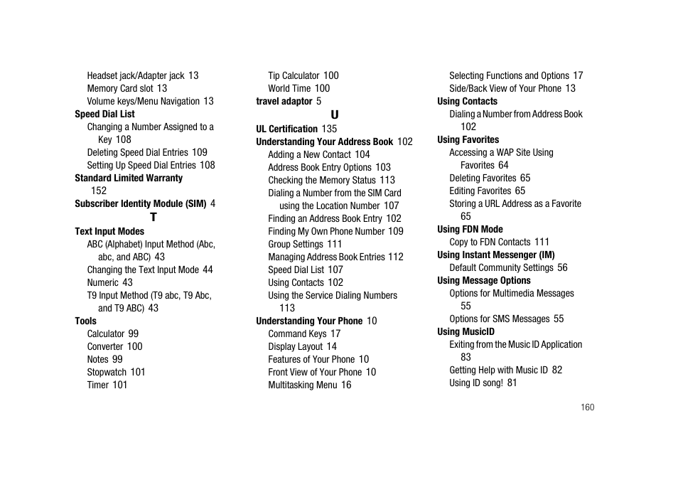 Samsung SGH-A827DKAATT User Manual | Page 163 / 164