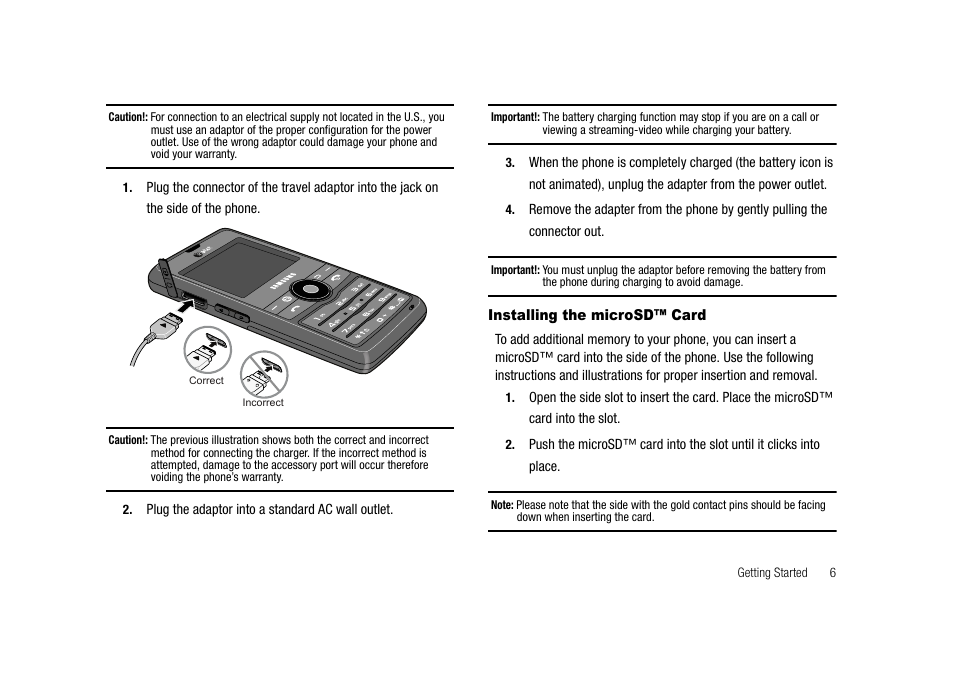 Installing the microsd™ card | Samsung SGH-A827DKAATT User Manual | Page 9 / 164