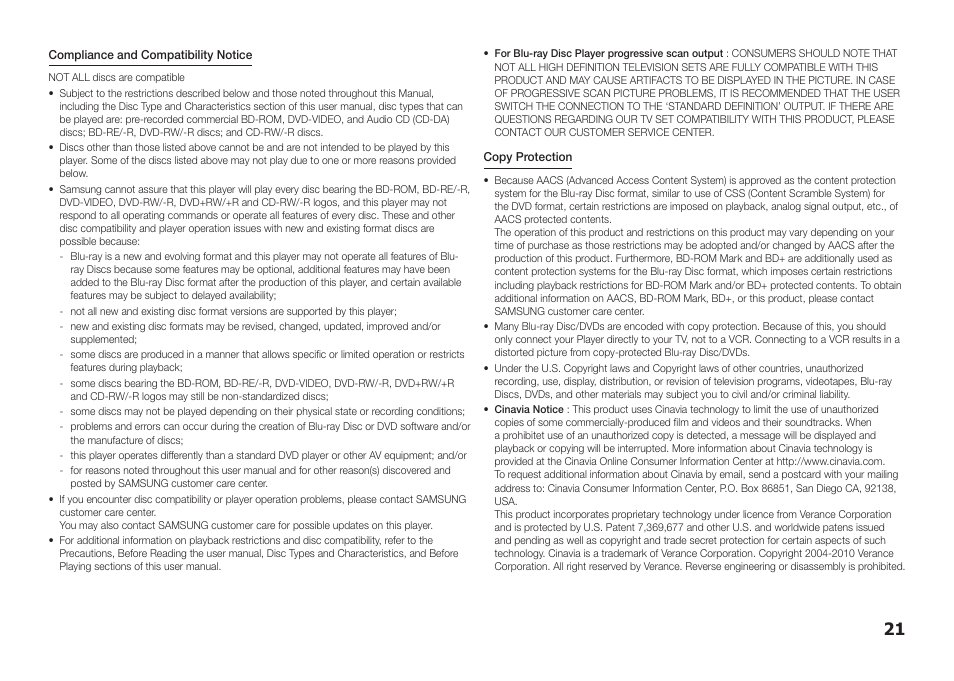 Samsung BD-FM57C-ZA User Manual | Page 21 / 24