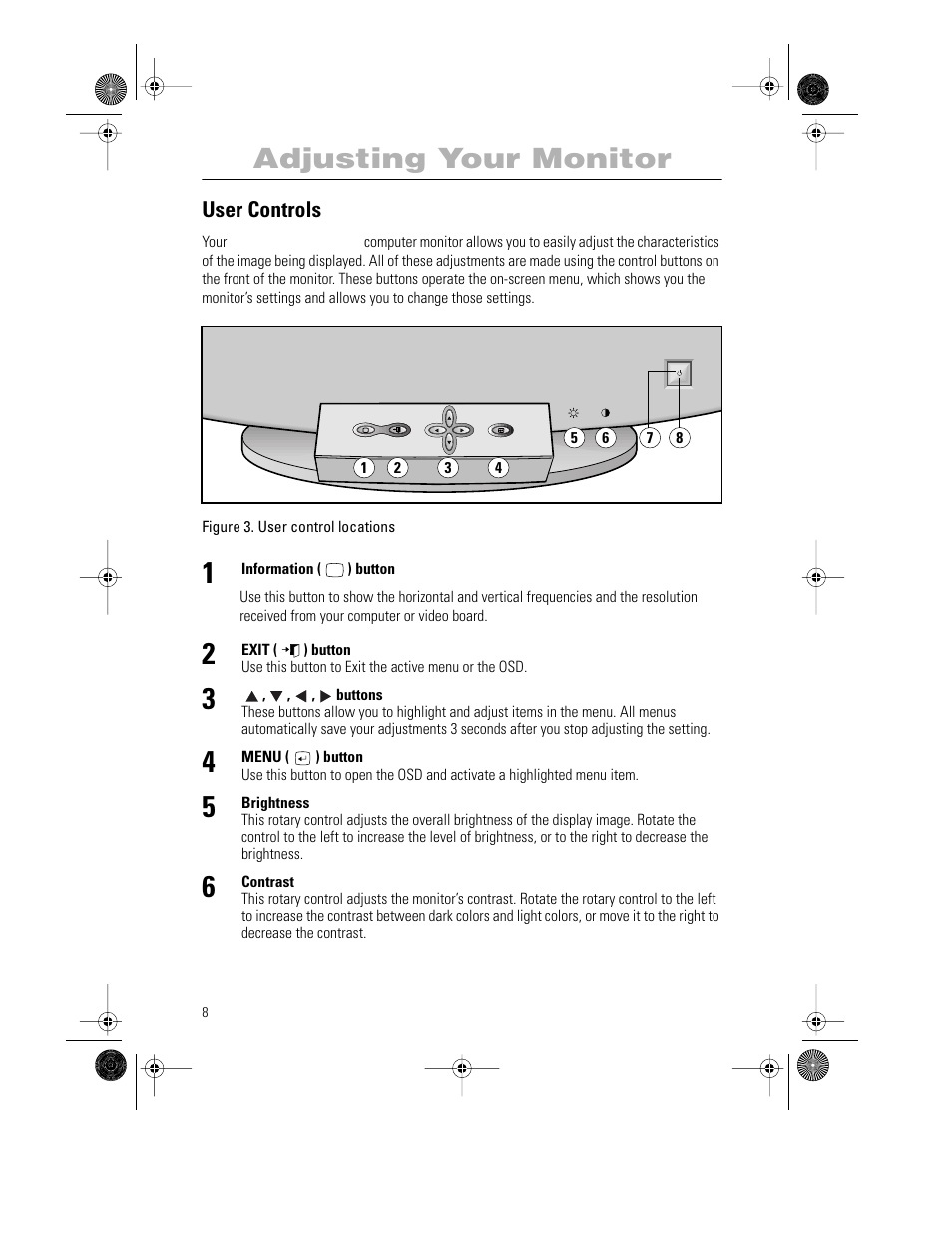 Adjusting your monitor | Samsung PG21LS9U-XAX User Manual | Page 10 / 29