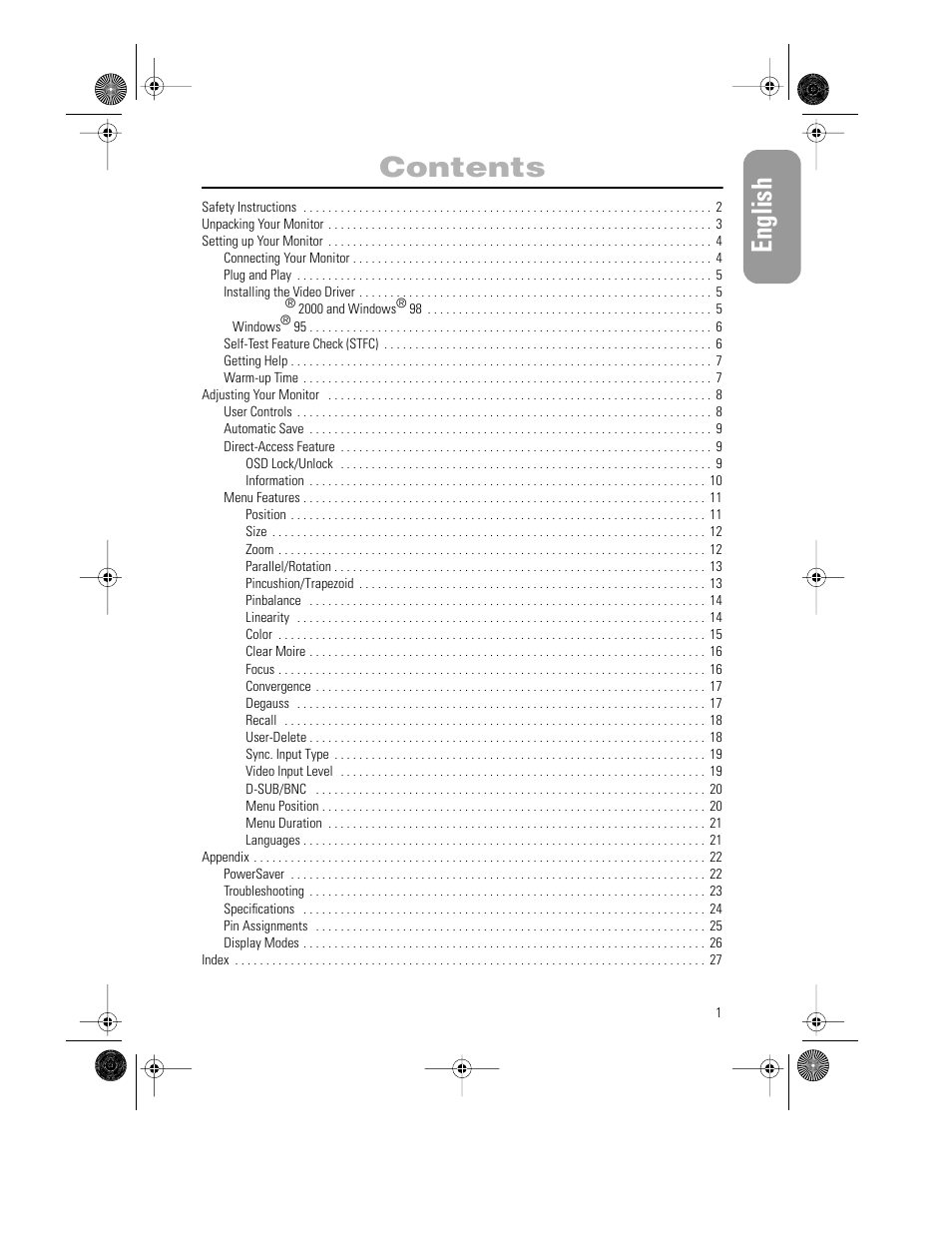 Samsung PG21LS9U-XAX User Manual | Page 3 / 29