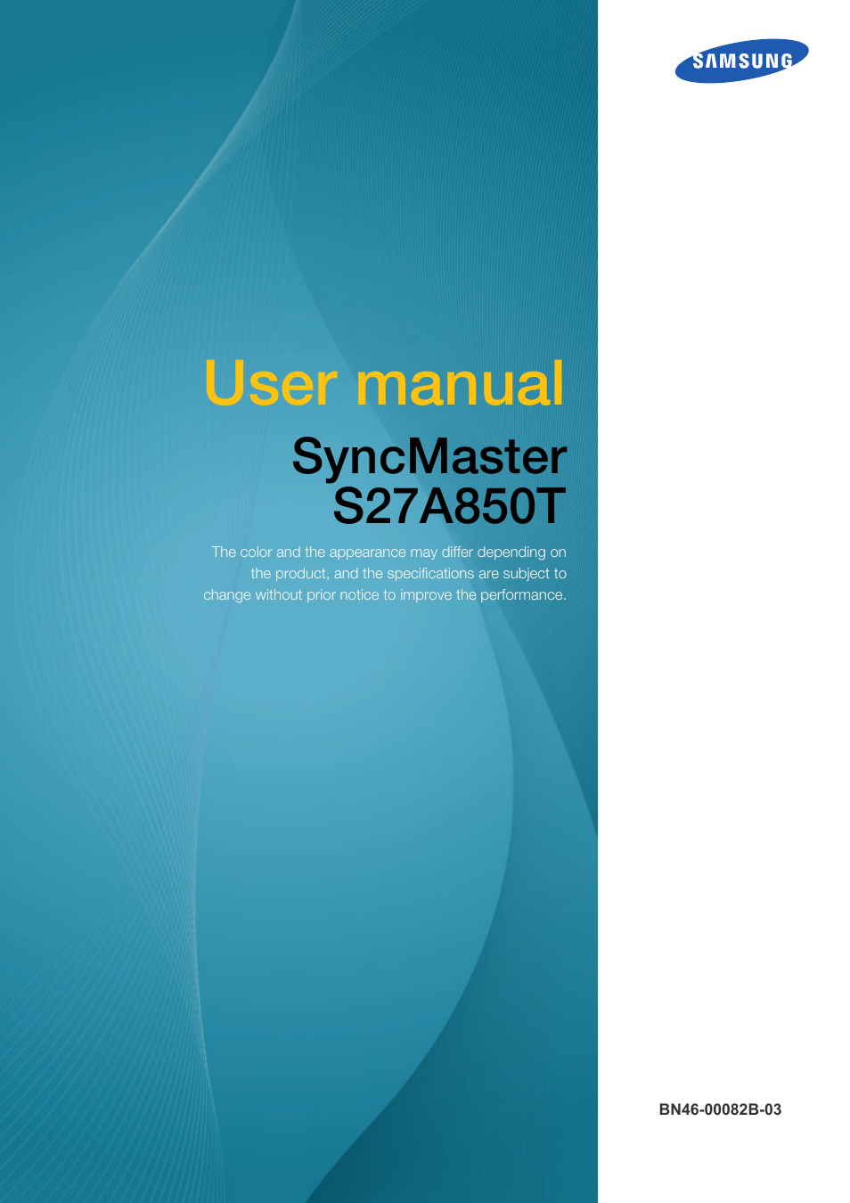 Samsung LS27A850TS-ZA User Manual | 92 pages