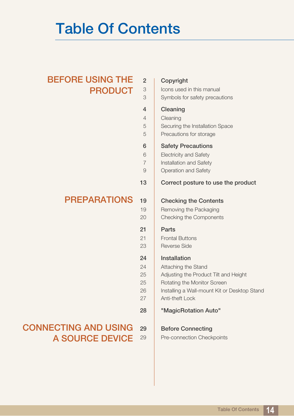 Samsung LS27A850TS-ZA User Manual | Page 14 / 92