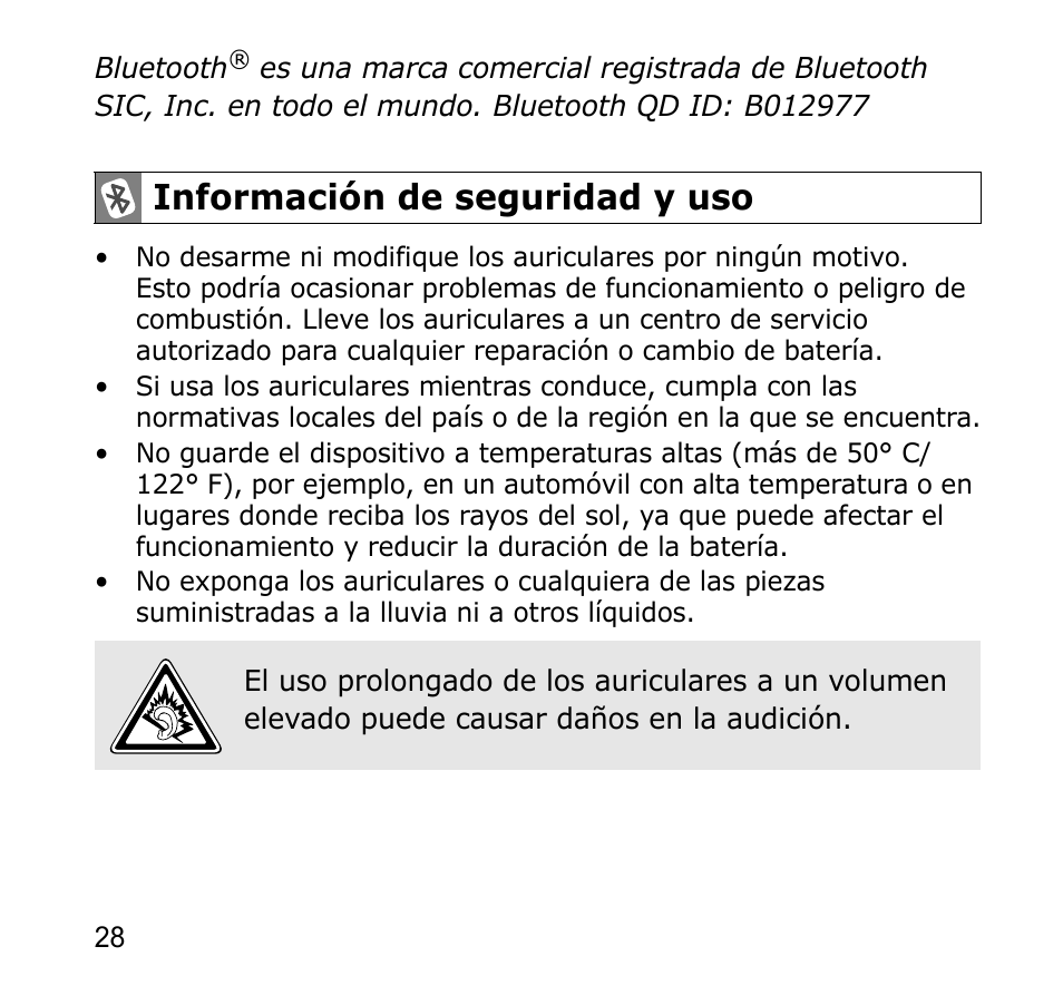 Información de seguridad y uso | Samsung AWEP301JSECSTA User Manual | Page 31 / 60