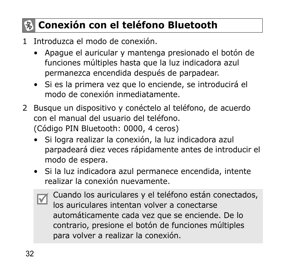 Conexión con el teléfono bluetooth | Samsung AWEP301JSECSTA User Manual | Page 35 / 60