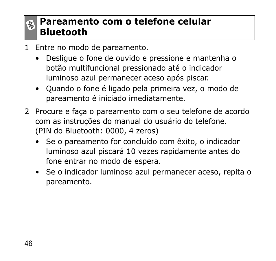 Pareamento com o telefone celular bluetooth | Samsung AWEP301JSECSTA User Manual | Page 49 / 60