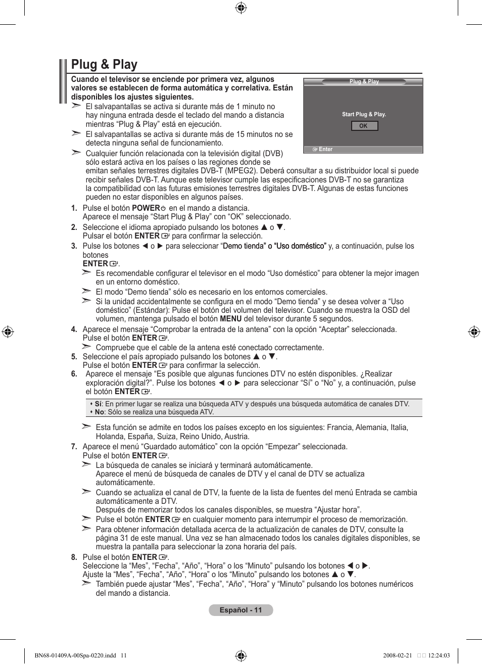 Plug & play | Samsung LE40A556P1F User Manual | Page 365 / 564