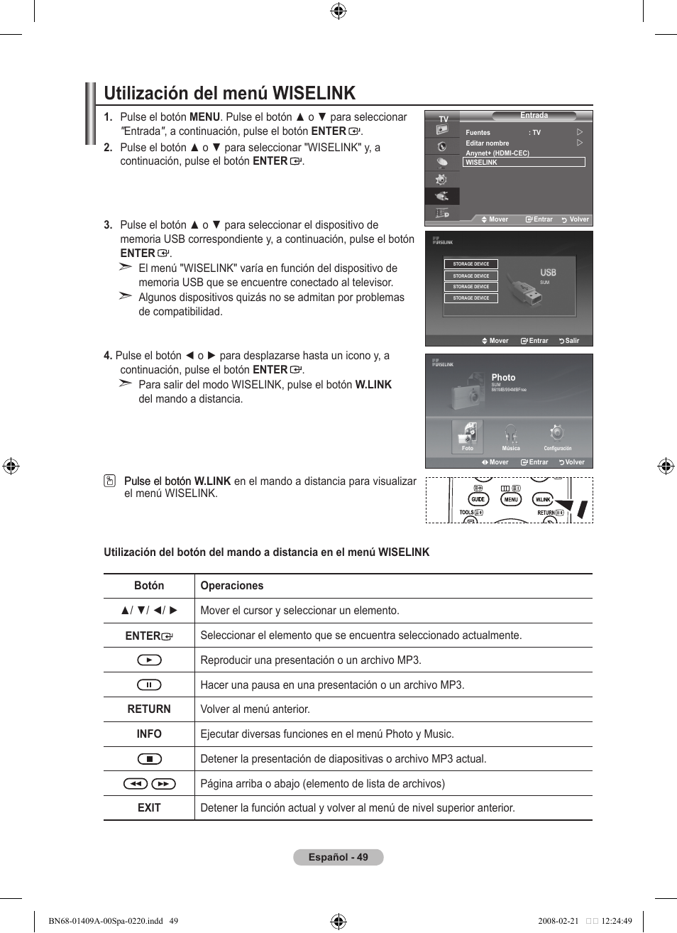 Utilización del menú wiselink | Samsung LE40A556P1F User Manual | Page 403 / 564