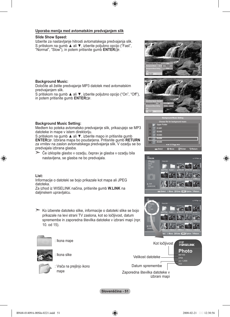 Photo, Slovenščina | Samsung LE40A556P1F User Manual | Page 545 / 564
