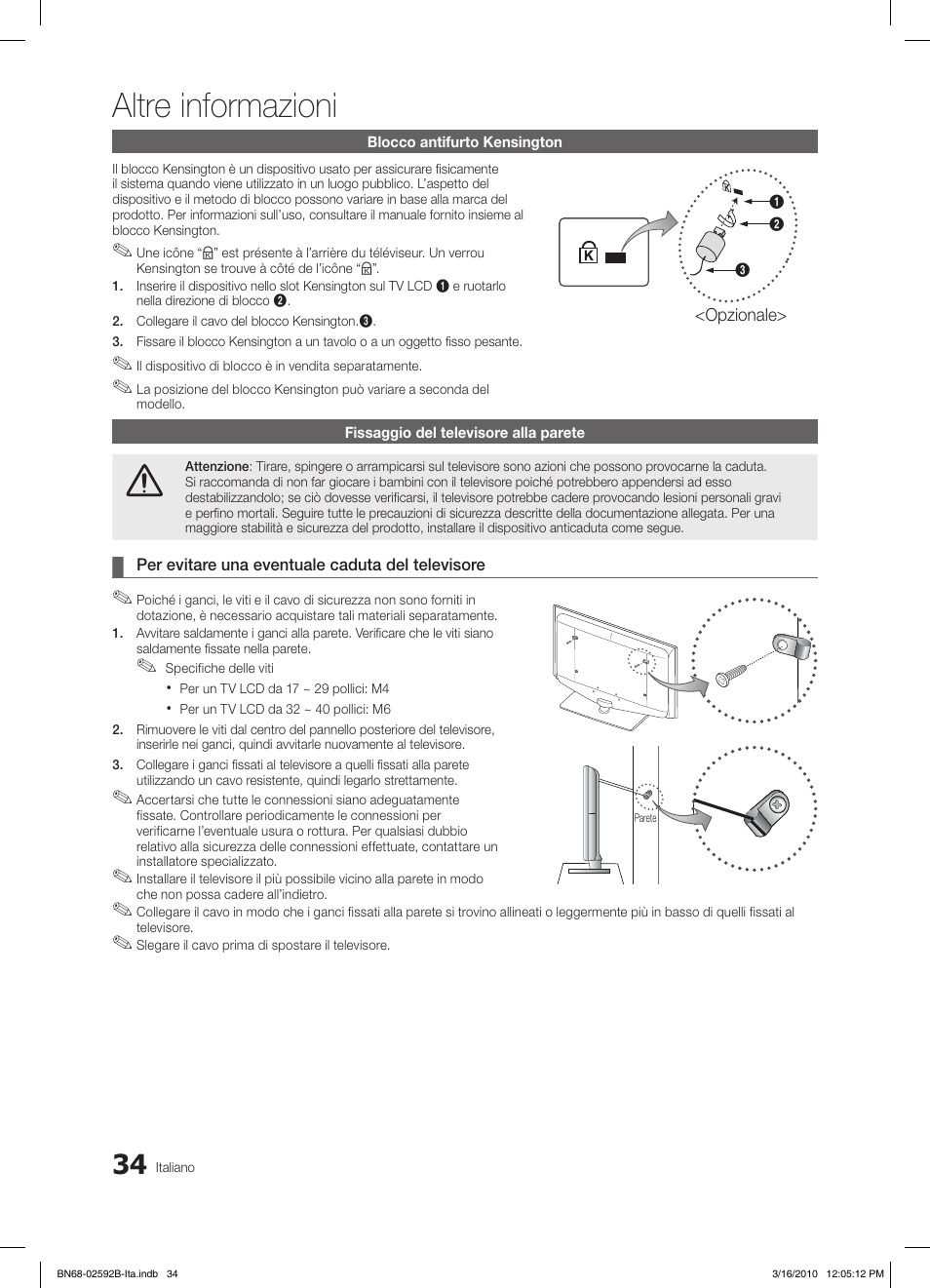Altre informazioni | Samsung LE26C450E1W User Manual | Page 151 / 158