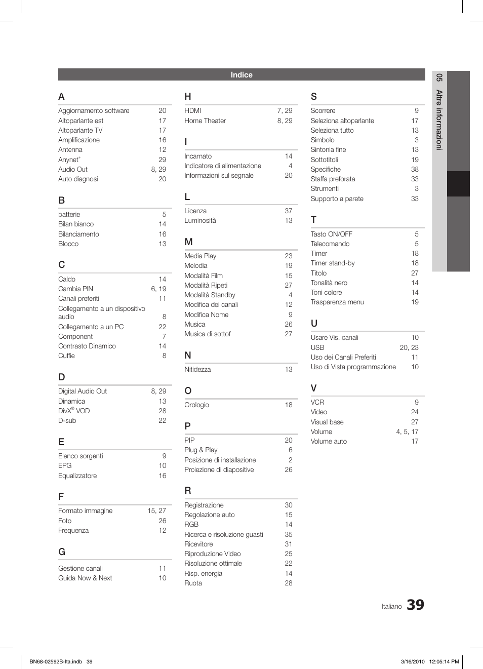 Samsung LE26C450E1W User Manual | Page 156 / 158
