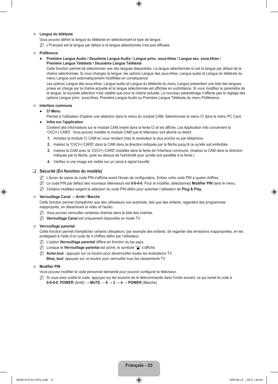 Samsung UE40B7020WW User Manual | Page 113 / 704
