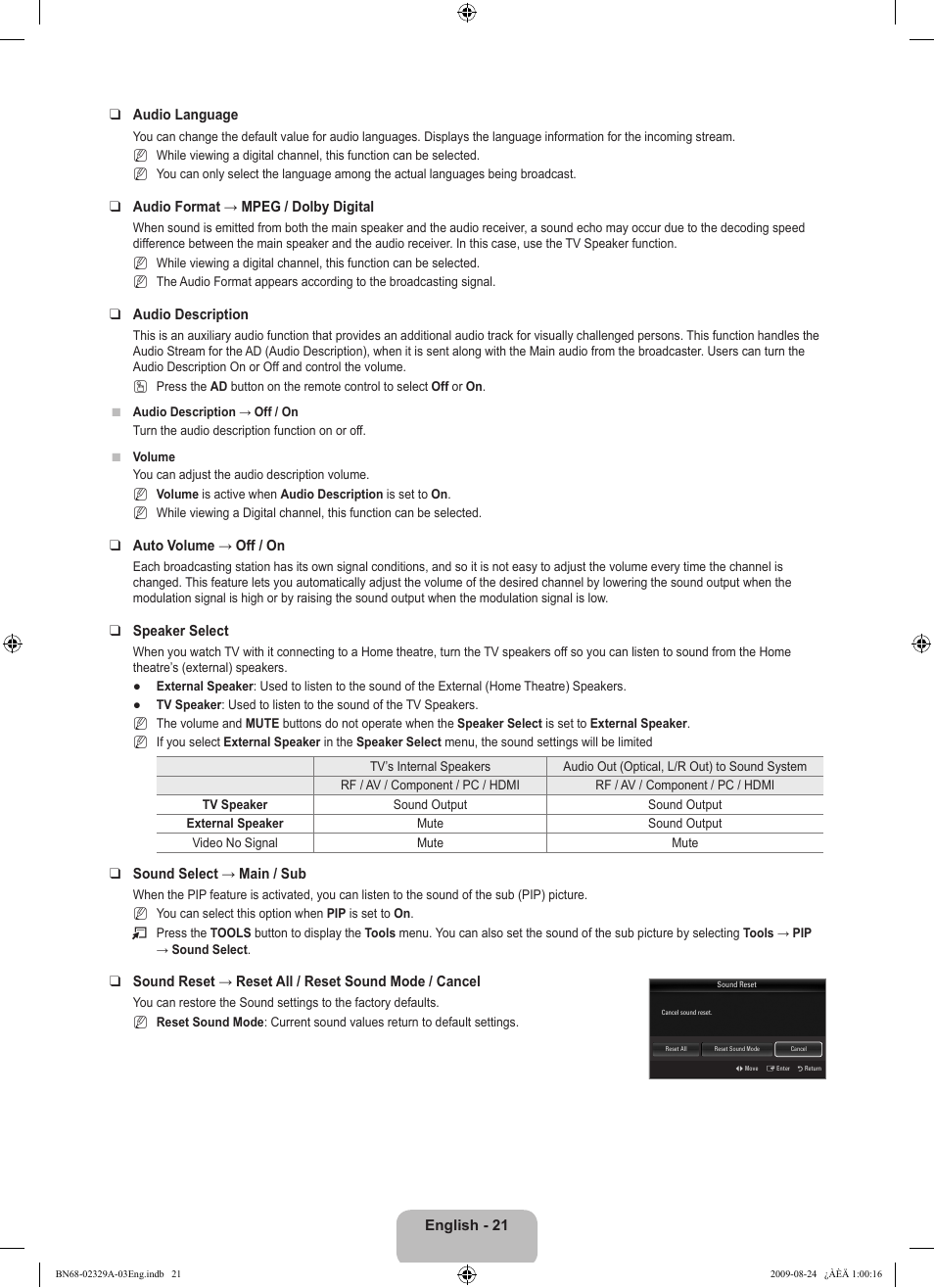 Samsung UE40B7020WW User Manual | Page 23 / 704