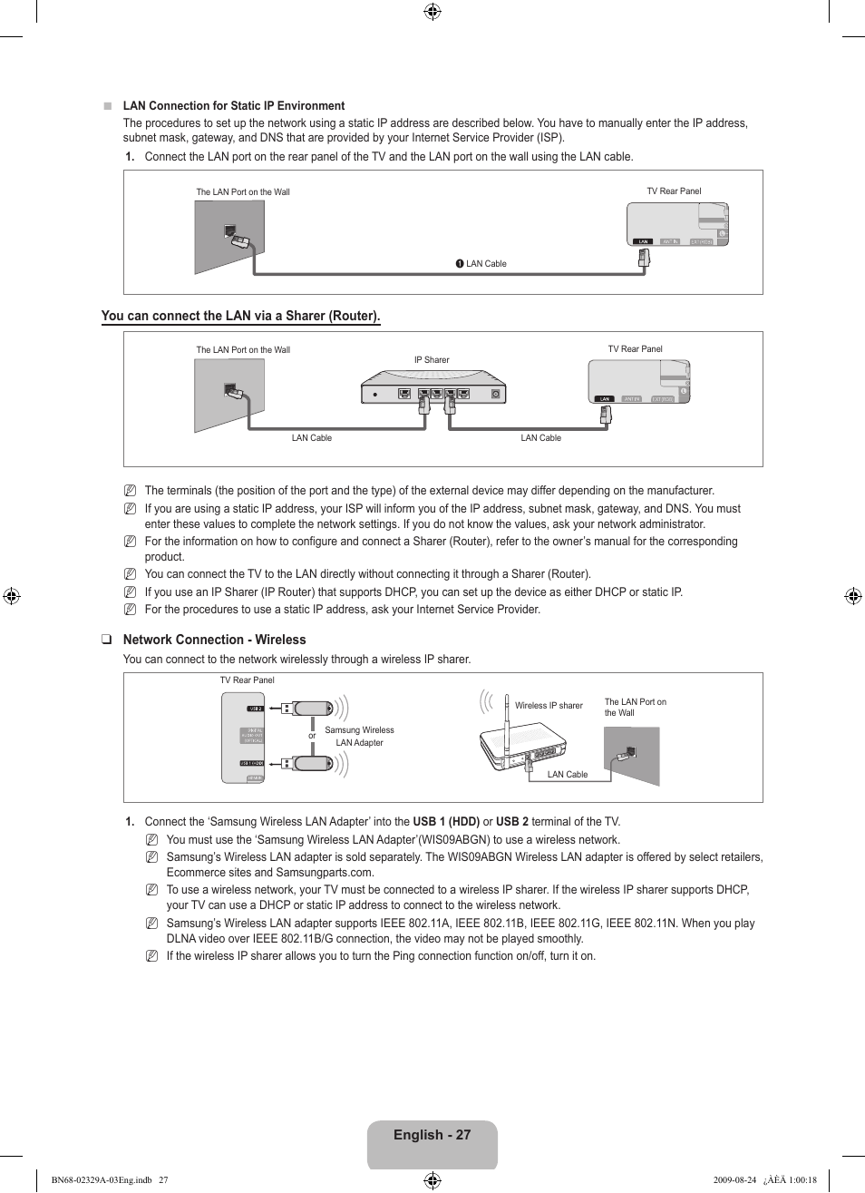 Samsung UE40B7020WW User Manual | Page 29 / 704