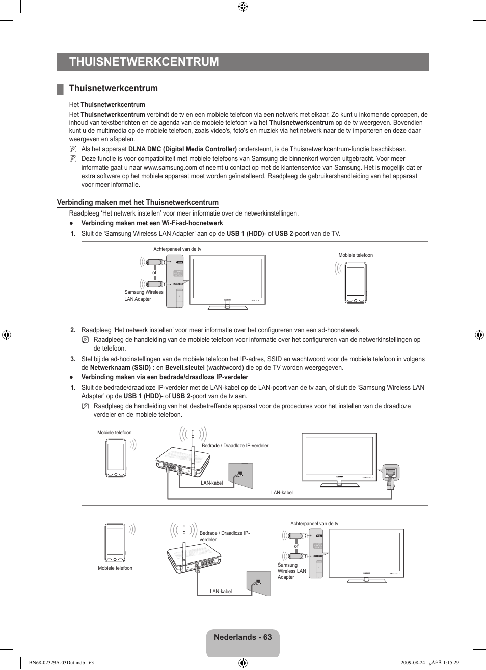 Thuisnetwerkcentrum | Samsung UE40B7020WW User Manual | Page 305 / 704