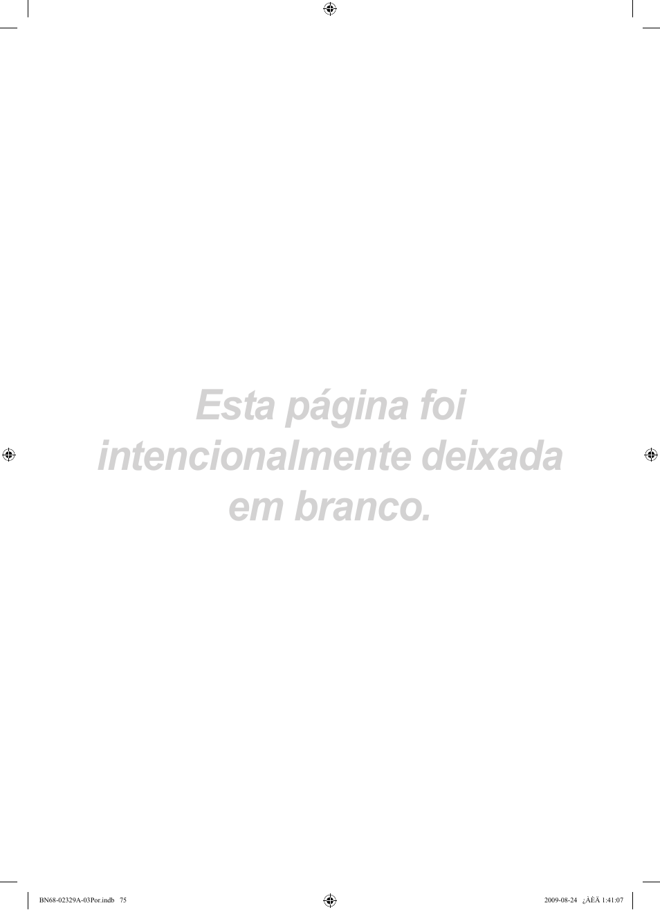 Esta página foi intencionalmente deixada em branco | Samsung UE40B7020WW User Manual | Page 545 / 704